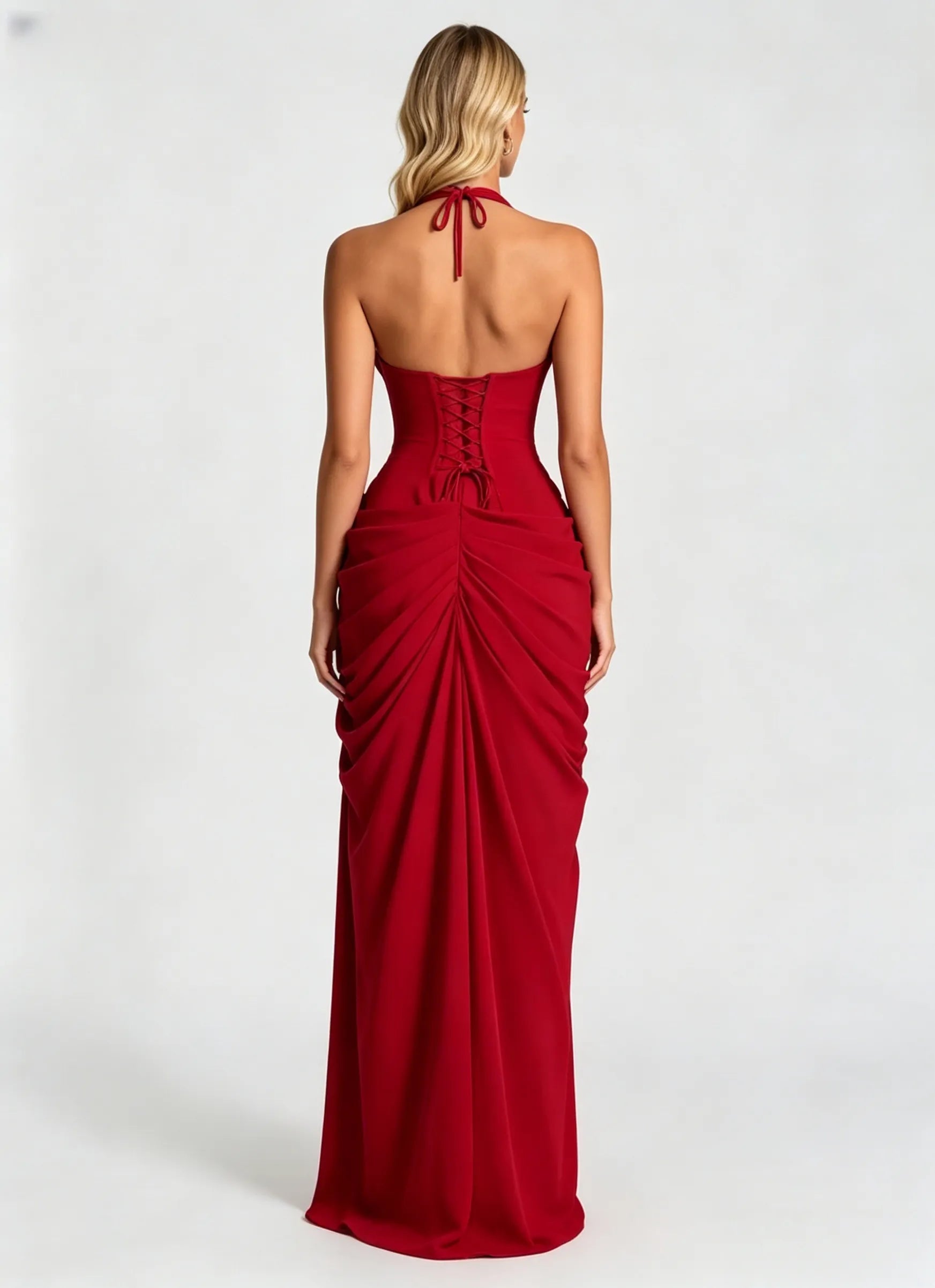 Minette Maxi Dress - Deep Red