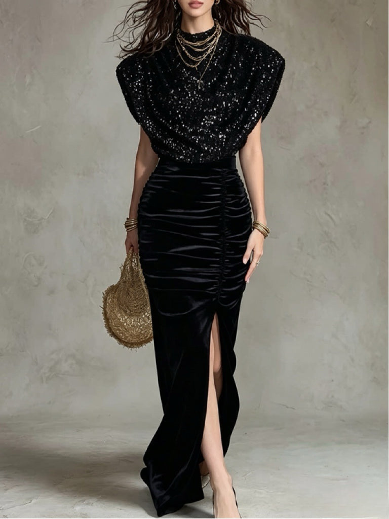 Sexy Sleeveless Stitching Party Dress