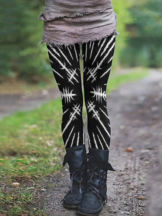 Women's Abstract Viking Magical Symbol Leggings