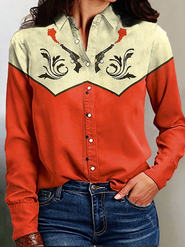 Women's Western Print Shirt