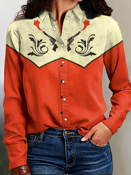 Women's Western Print Shirt