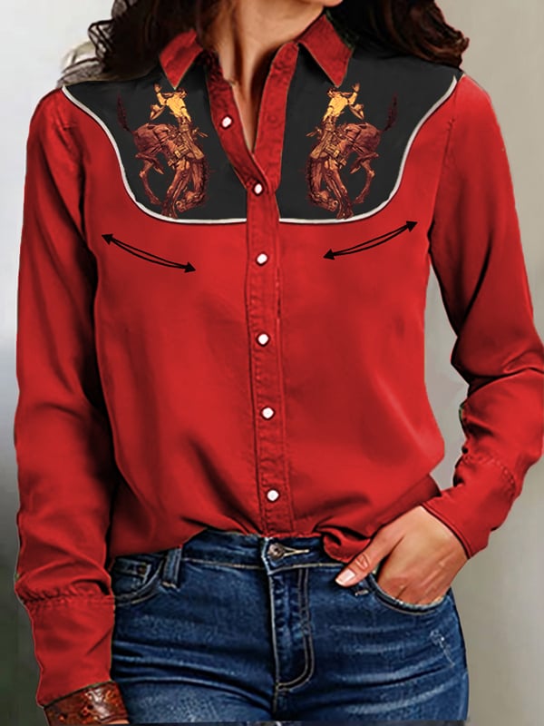 Women's Western Print Shirt