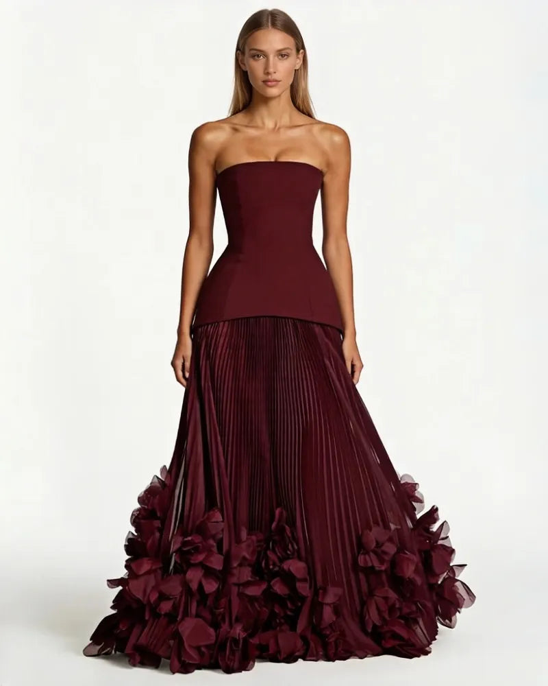 Seraphina Gown - Cherry Lacquer