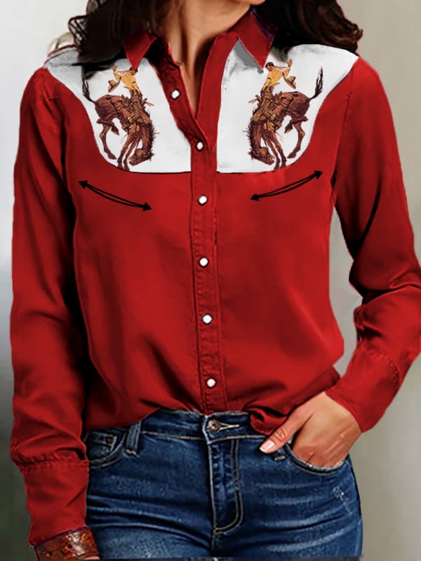 Women's Western Print Shirt