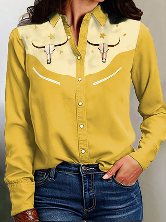 Women's Western Print Shirt