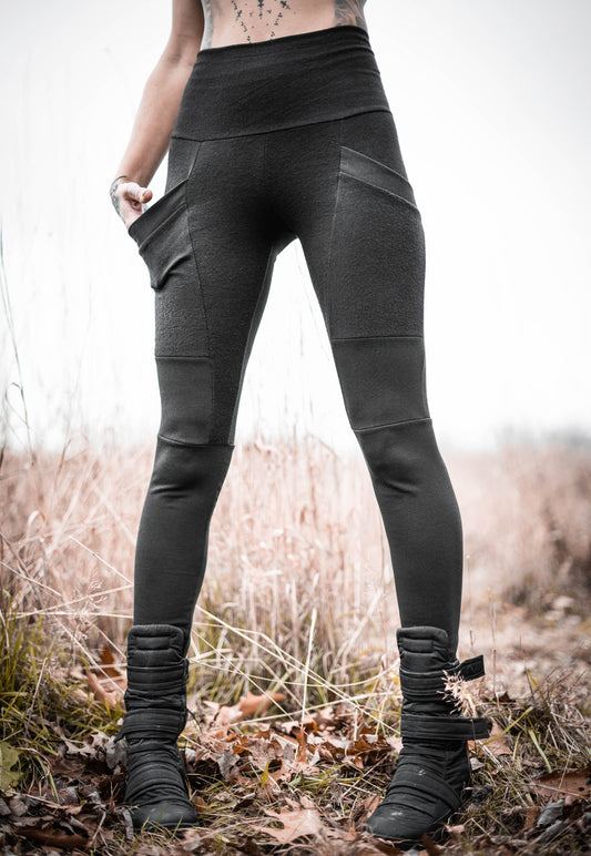 Black FLEECE Lucien Pocket Leggings