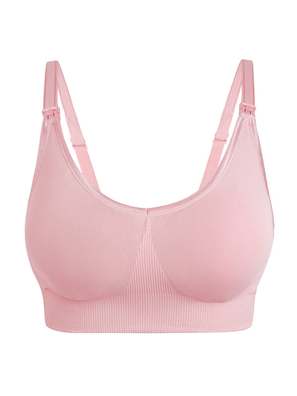 Full Bust Seamless Nursing Bras Maternity Bra for Breastfeeding Pregnancy Wireless Bralette with Pads