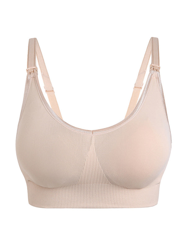 Full Bust Seamless Nursing Bras Maternity Bra for Breastfeeding Pregnancy Wireless Bralette with Pads