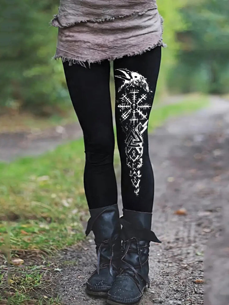 Viking Raven Dark Style Leggings