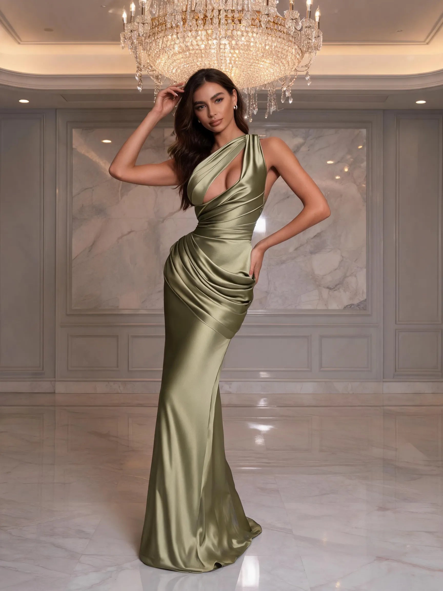 Emina Maxi Dress - Light Olive