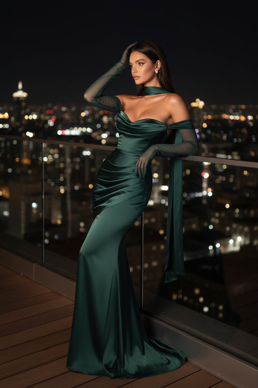 Rooftop City Night